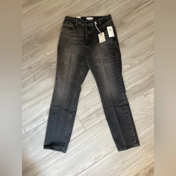 Good American NWT size 6/28 slim classic straight jeans black - Picture 3 of 4